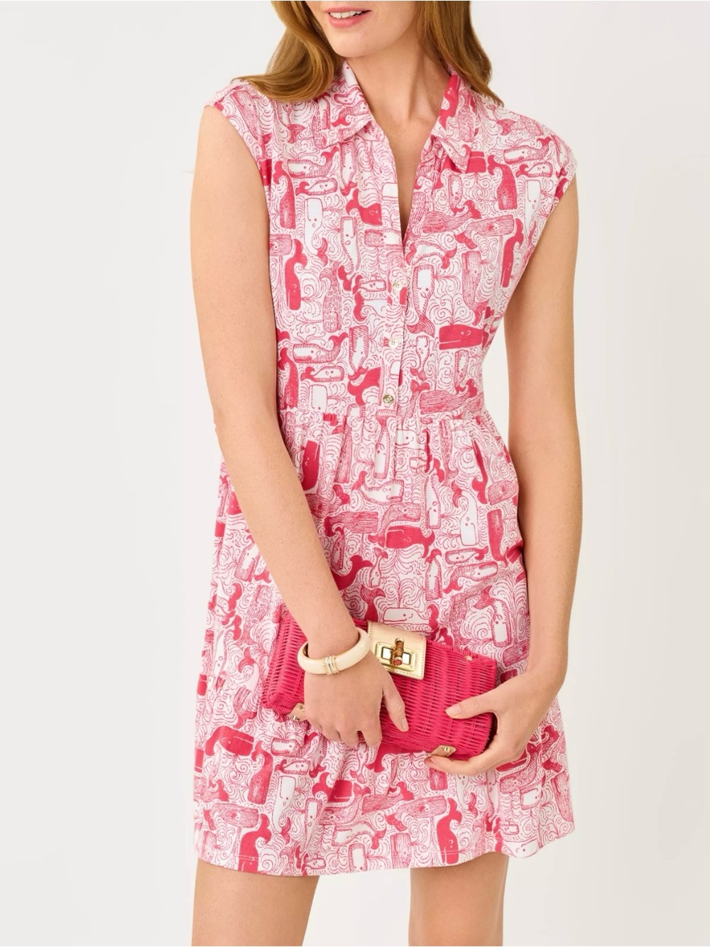 NWT Lilly Pulitzer Arley Dress Paradise Punch Thar She Blows, XL